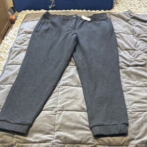 LOFT Charcoal Knit Jogger Pants